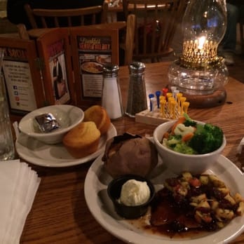 Cracker Barrel Old Country Store - Apple Cider cranberry chutney BBQ chicken w/cornbread,a choice of sides-mix veggies & sweet baked potato & side of Apple butter - Breakfast & Brunch Near Me - Springfield, Missouri Cracker Barrel Old Country Store - Apple Cider cranberry chutney BBQ chicken w/cornbread,a choice of sides-mix veggies & sweet baked potato & side of Apple butter - Breakfast & Brunch Near Me - Springfield, Missouri