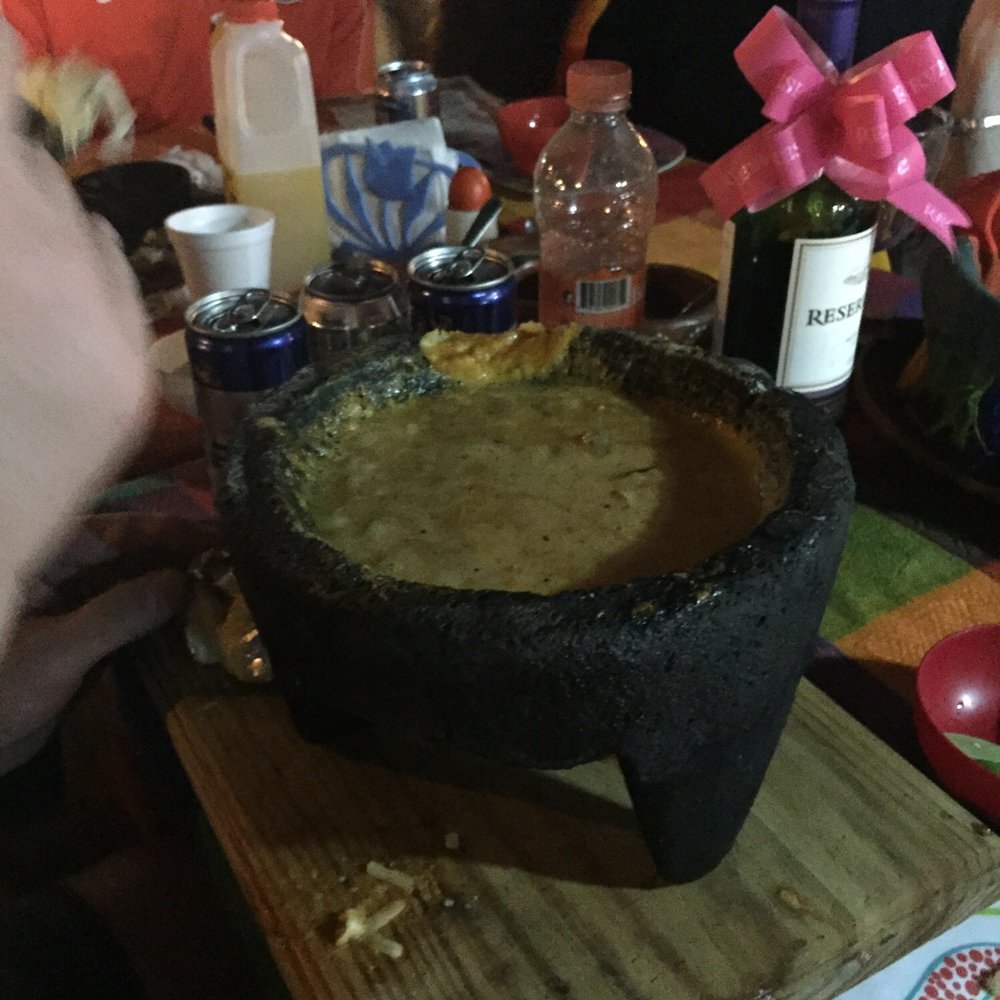 Shrimp molcajete! Shrimp molcajete!