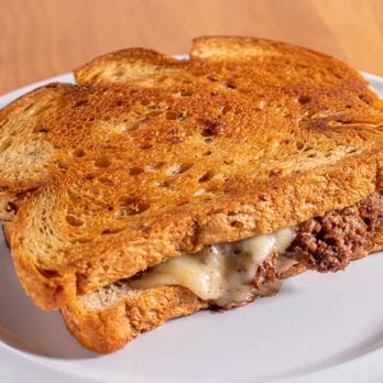 Stomp's Burger Joint - Patty Melt
100% Angus beef patty, Swiss cheese, grilled onions, toasted Rye bread - Burgers Near Me - Webster, Texas Stomp's Burger Joint - Patty Melt
100% Angus beef patty, Swiss cheese, grilled onions, toasted Rye bread - Burgers Near Me - Webster, Texas