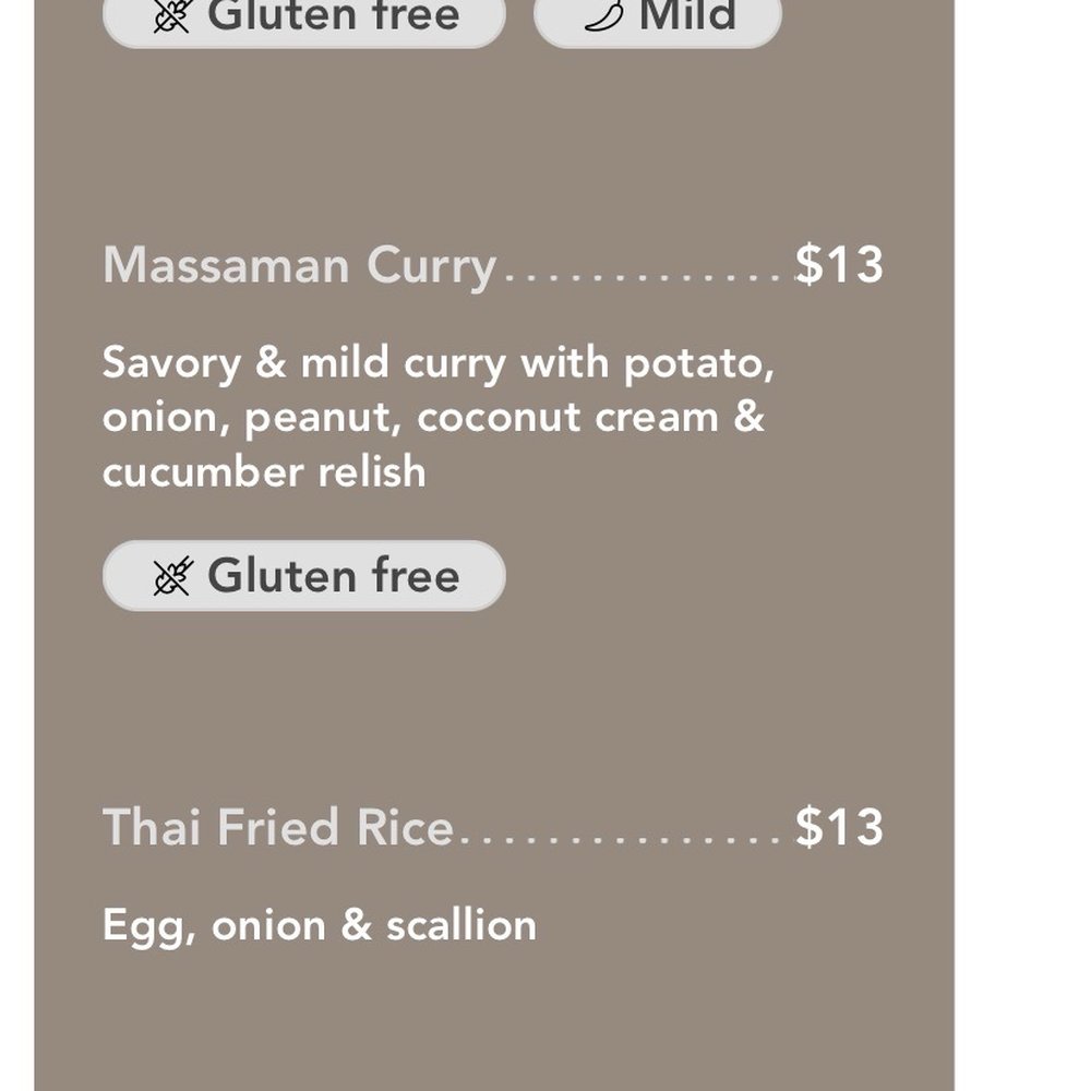 Website description of Massaman