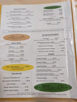 Menu photo 2 J.C's Cafe Golden, CO