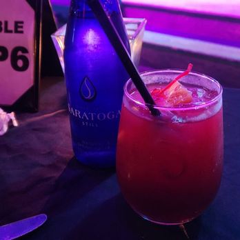 St. James Live! - Dark Berry Sangria and a bottle of water - Jazz & Blues Near Me - Atlanta, Georgia