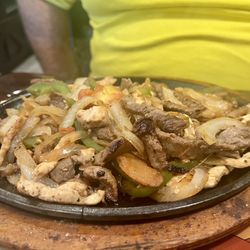 El Pino Mexican Restaurant - Steak and chicken fajitas