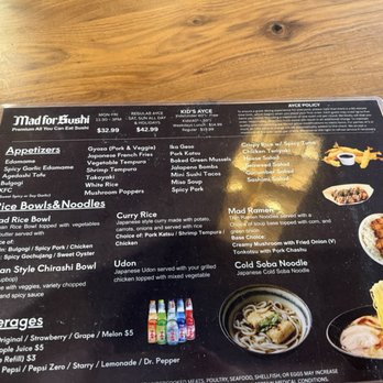 Mad For Sushi - Menu - Sushi Bars Near Me - Dublin, California Mad For Sushi - Menu - Sushi Bars Near Me - Dublin, California