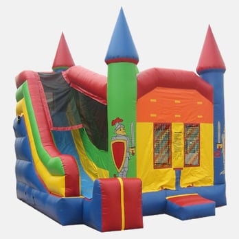Bounce-N-Battle - 4 in 1 combo unit offers a large bounce area, internal basketball hoop, climbing area and a steep, fast slide - Bounce House Rentals Near Me - Vancouver, Washington Bounce-N-Battle - 4 in 1 combo unit offers a large bounce area, internal basketball hoop, climbing area and a steep, fast slide - Bounce House Rentals Near Me - Vancouver, Washington