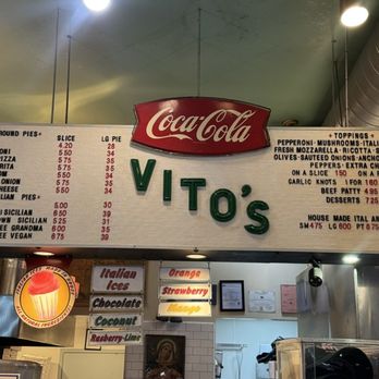 Vito's Slices and Ices - Menu board - Pizza Near Me - New York, New York Vito's Slices and Ices - Menu board - Pizza Near Me - New York, New York