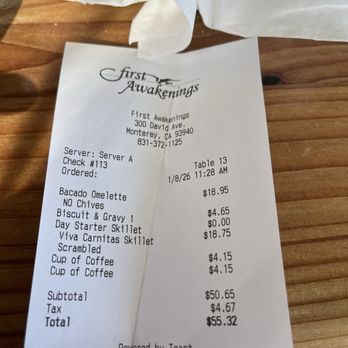 First Awakenings - Price - Breakfast & Brunch Near Me - Monterey, California