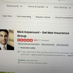 Nick Kazerouni - Del Mar Insurance Group - A very nasty man who threatens people.