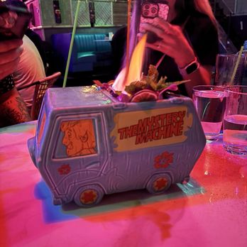 The Tiki Easy Bar - The volcano! If 6 people order it you can get this Mystery Machine cup - Cocktail Bars Near Me - Asheville, North Carolina
