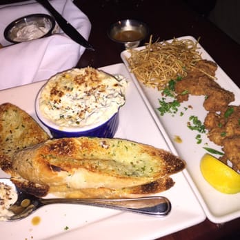 Pappadeaux Seafood Kitchen - Crab and spinach appetizer and alligator appetizer. - Seafood Near Me - Beaumont, Texas Pappadeaux Seafood Kitchen - Crab and spinach appetizer and alligator appetizer. - Seafood Near Me - Beaumont, Texas