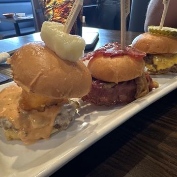 Milwaukee Burger Company - Burger Trio! Look at that sauce! - Burgers Near Me - Eau Claire, Wisconsin Milwaukee Burger Company - Burger Trio! Look at that sauce! - Burgers Near Me - Eau Claire, Wisconsin