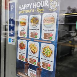 Buddy's Fast Food - Happy Hour menu.
