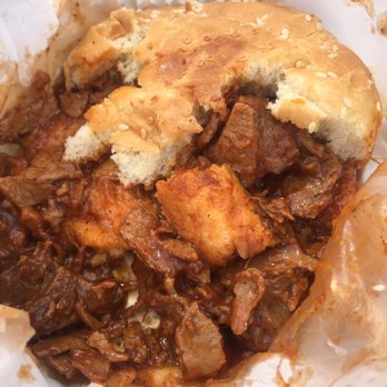 Steak In a Sack - Horrible gristle meat that isn't even a pulled pork sandwich. Spit out every single bite I couldn't even chew it.  Rotten meat! - Diners Near Me - Ft Washington, Maryland