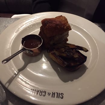 Silk & Grain - Pork belly entree - Cocktail Bars Near Me - London, XGL