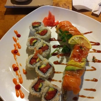 Kaihana SushiSaki - Katana roll (right); Honeymoon roll (left) - Sushi Bars Near Me - Des Moines, Washington Kaihana SushiSaki - Katana roll (right); Honeymoon roll (left) - Sushi Bars Near Me - Des Moines, Washington