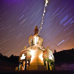 Drala Mountain Center - The Great Stupa at night