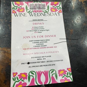 Savoi Latin Bistro - Wine Wednesday Menu - Latin American Near Me - Brooklyn, New York Savoi Latin Bistro - Wine Wednesday Menu - Latin American Near Me - Brooklyn, New York