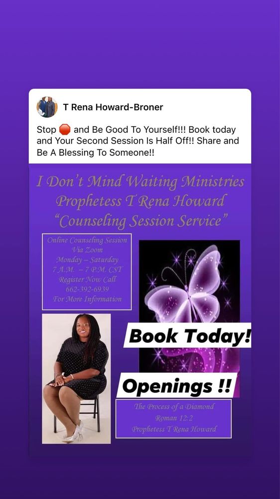 I Don’t Mind Waiting Counseling Services - grief counselor in Jackson, MS