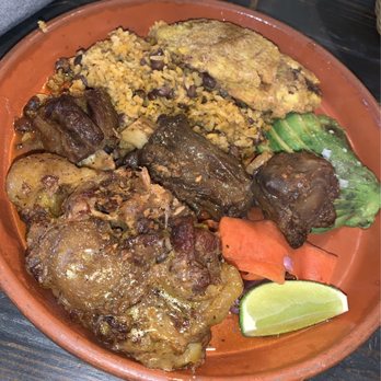 Bodega Kitchen & Cocktails - BRAISED OXTAIL DISH: ARROZ CON GANDULES, AVOCADO, TOSTONES, PICKLED VEGGIES - Caribbean Near Me - Sacramento, California