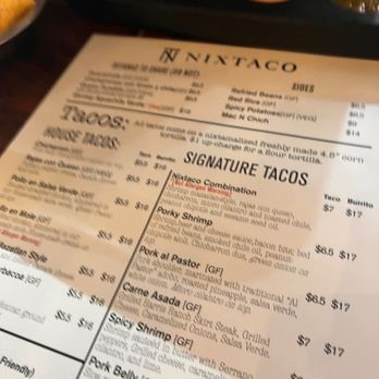 Nixtaco - Menu - Mexican Near Me - Roseville, California