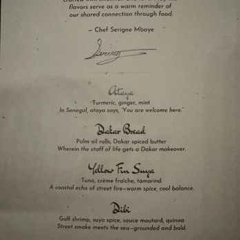 Dakar - Menu (half) - Senegalese Near Me - New Orleans, Louisiana Dakar - Menu (half) - Senegalese Near Me - New Orleans, Louisiana