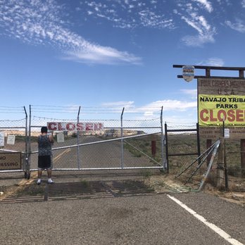 Four Corners Monument - Gates closed. 5/29/2020 - Landmarks & Historical Buildings Near Me - Teec Nos Pos, New Mexico
