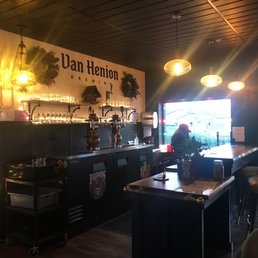 Small bar. There are some tables to the right of this photo.
