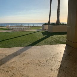 Right next to the ocean