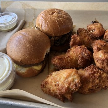 Nguyen's Kitchen - NK Slider Burgers ($5.75) and NK Chicken Wings ($6.95) - Vietnamese Near Me - Costa Mesa, California