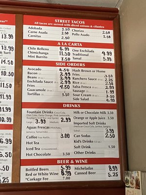 Menu photo 2 Las Brisas Mexican Cuisine Vista, CA Menu photo 2 Las Brisas Mexican Cuisine Vista, CA