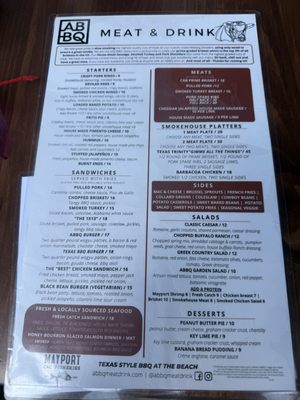 Menu photo 1 ABBQ Atlantic Beach, FL