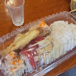 Yosemite Roll and tempura. (Leftovers). YUMMY! Yosemite Roll and tempura. (Leftovers). YUMMY!
