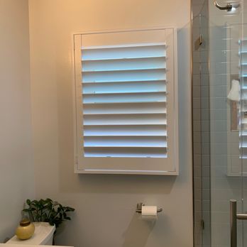 Creative Window Coverings - Shutter in bathroom - Shades & Blinds Near Me - Buena Park, California