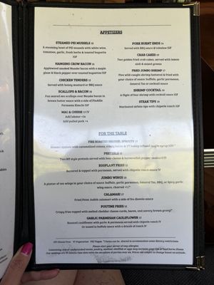 Menu photo 1 Fat Crow Newfane, VT