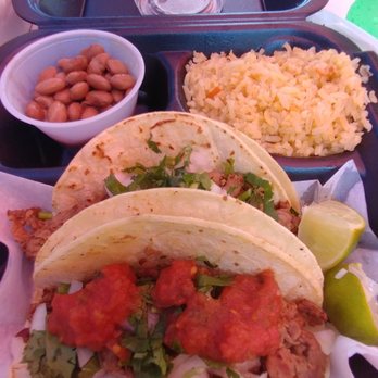 Nacho Taco - Carne Asada Tacos, rice, and pinto beans. - Food Stands Near Me - Jacksonville, Florida Nacho Taco - Carne Asada Tacos, rice, and pinto beans. - Food Stands Near Me - Jacksonville, Florida