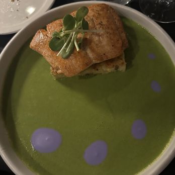 Zio Peppe - Salmon with butterfly pea sauce and a tamale pie! - Pizza Near Me - Tucson, Arizona