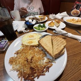 Egg Slices of Toast Hash Browns Broccoli Egg Slices of Toast Hash Browns Broccoli