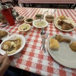 All the sides and condiments + chicken