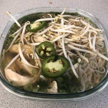 Pho Saigon Express - P23. Chicken Soup. This is the takeout after transferring it to a glass bowl at home. - Vietnamese Near Me - Escondido, California