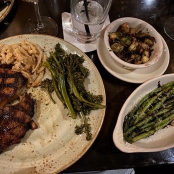 Bobby Q - Biltmore - ribeye. asparagus, brussels, broccolini - Barbeque Near Me - Phoenix, Arizona
