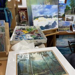 Julie Galeeva Fine Art - Julie's studio