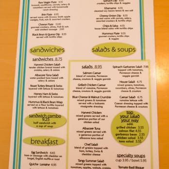 One Flight Up Cafe - Front of the Menu - Salad Near Me - Mount Dora, Florida