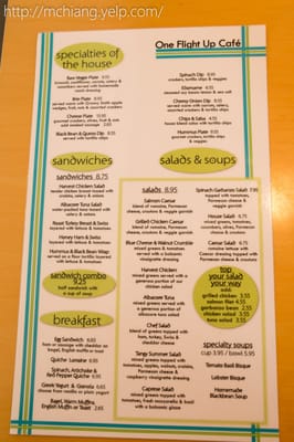 Menu photo 7 One Flight Up Cafe Mount Dora, FL