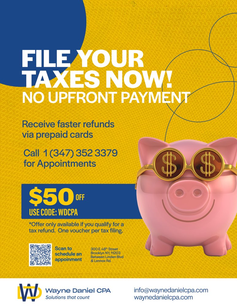 WAYNE DANIEL CPA 300 E 48th St, Brooklyn, New York Tax Services