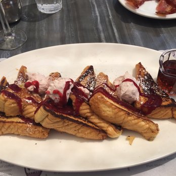 Beach Plum Kitchen - Raspberry French toast with raspberry homemade butter and raspberry syrup. Delicious!! - New American Near Me - Carlsbad, California Beach Plum Kitchen - Raspberry French toast with raspberry homemade butter and raspberry syrup. Delicious!! - New American Near Me - Carlsbad, California