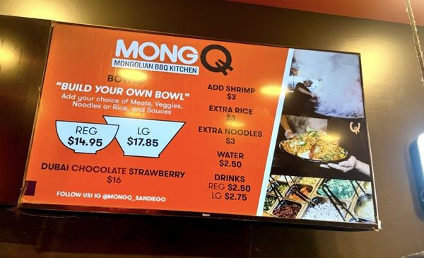 Menu photo 1 Mong Q San Diego, CA