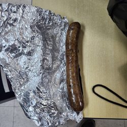 Country Hix Boudin and Cracklins - Boudin sausage (smoked). It's big.