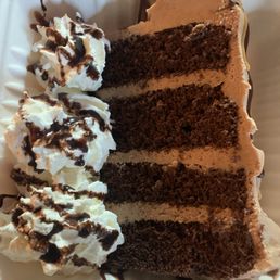 Afterthoughts 4-layer Chocolate Peanut Butter, Fudge, Espresso cake Afterthoughts 4-layer Chocolate Peanut Butter, Fudge, Espresso cake