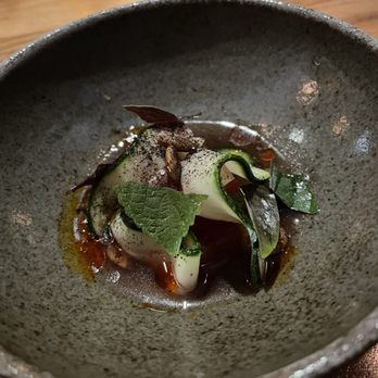 Barley Swine - The watermelon/sun gold tomato starter - New American Near Me - Austin, Texas