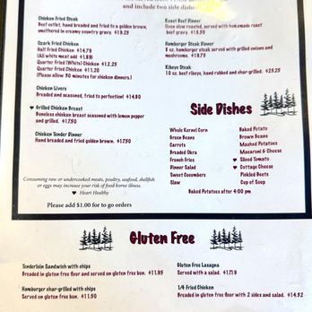 Bennett Springs State Park Dining Lodge - Menu : Dinners (starting at 11am), sides, and a great gluten free menu. - Parks Near Me - Lebanon, Missouri Bennett Springs State Park Dining Lodge - Menu : Dinners (starting at 11am), sides, and a great gluten free menu. - Parks Near Me - Lebanon, Missouri